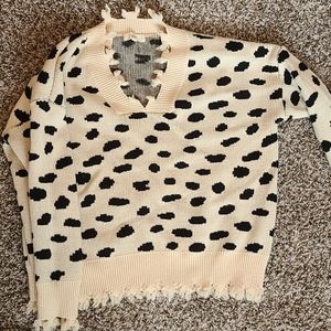 Frayed sweater NWOT